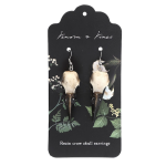 Earrings Crow Skull Resin